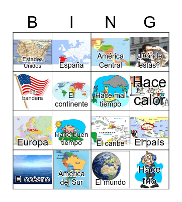 Geografía & Tiempo 1 Bingo Card