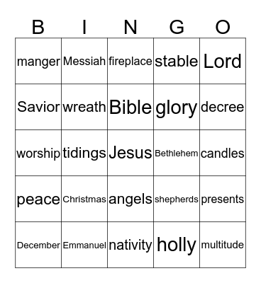 List 15 Bingo Card