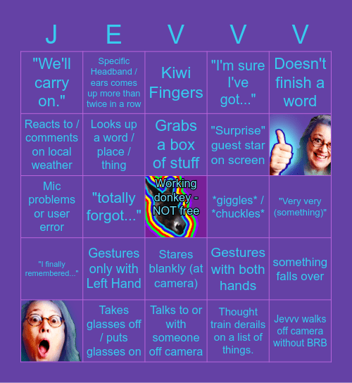 Jevvv EnZed Bingo Card