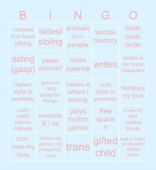 silly little rei Bingo Card