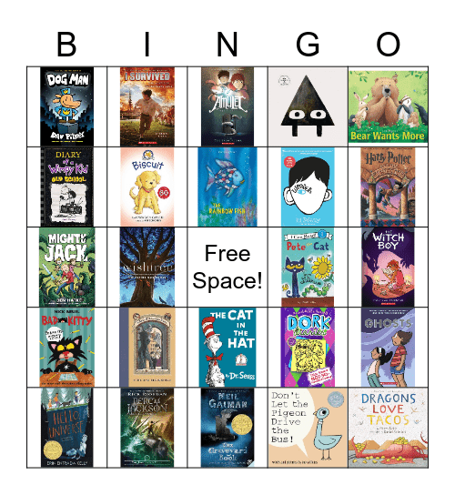 Book Cover Bingo Card