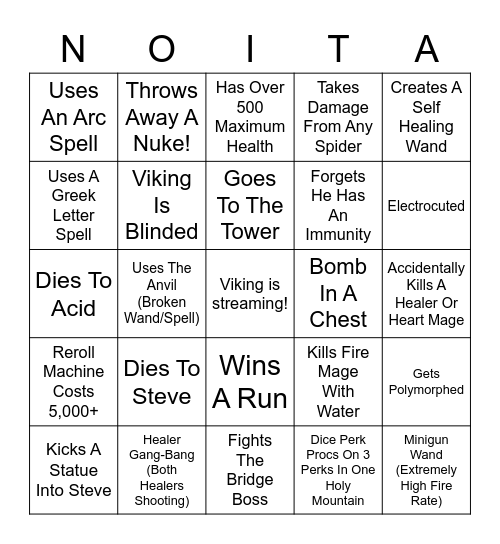 V1k1ng2003 Bingo V1 Bingo Card