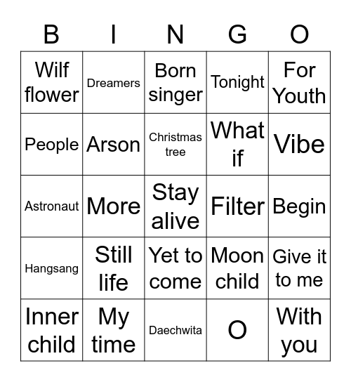 @Itsallbout_BTS Bingo Card