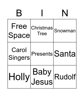 Christmas Bingo Card