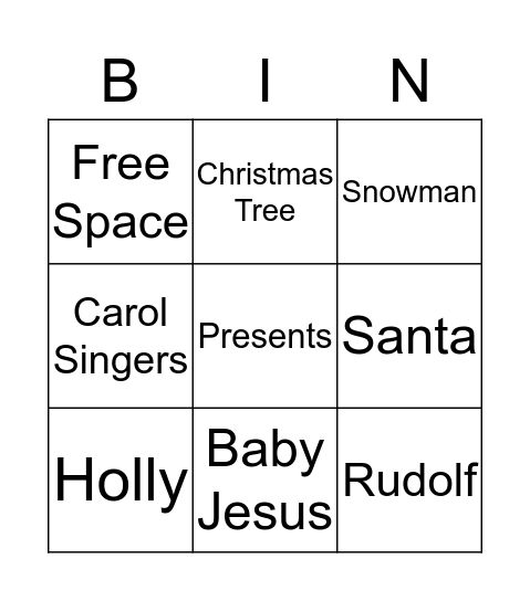 Christmas Bingo Card