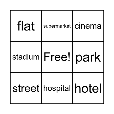 City places Bingo Card