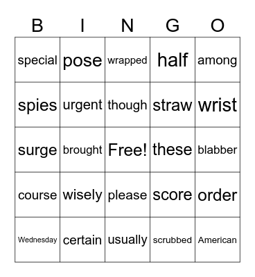 James 3 3 23 Bingo Card