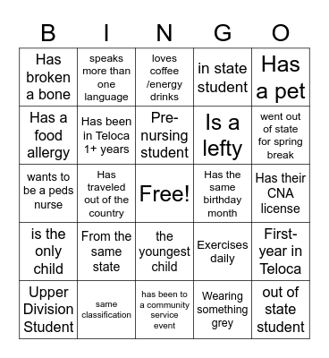 March Madness Bingo Card