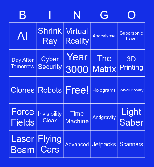 Futuristic Bingo Card