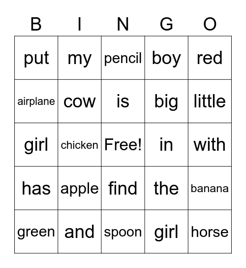 Cardell and Christian Bingo Card