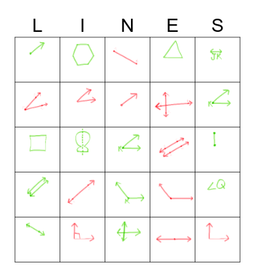 GEOMETRY BINGO Card