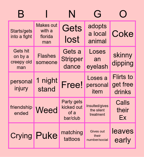 Laurens Bach Party Bingo Card