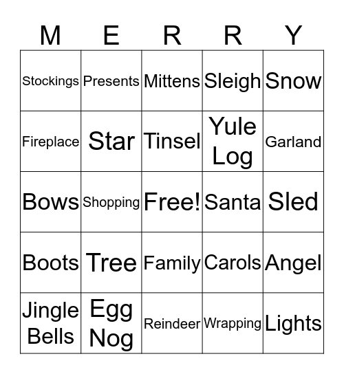 Comfort Inn & Suites Christmas Bingo Card