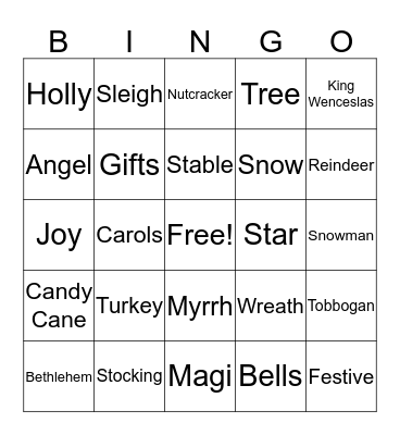 Christmas Bingo Card