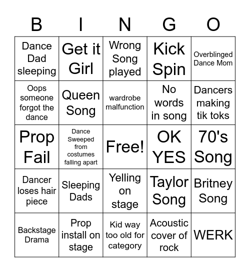CRU Bingo Bonanza Bingo Card