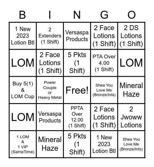 March BINGO !! Bingo Card