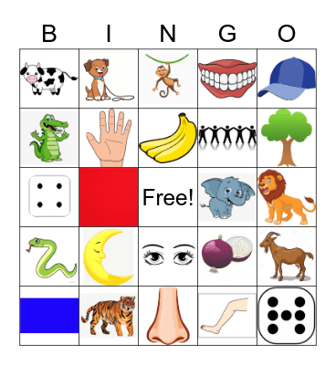 Kids Tamil Bingo Card