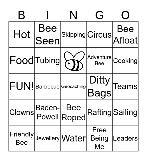 C Bee 16 Bingo Card
