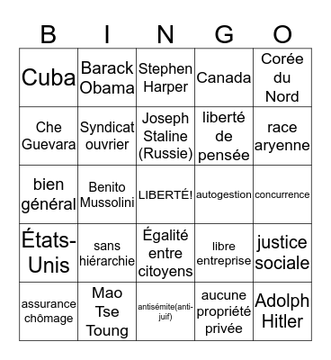 Bingo-Idéo Bingo Card