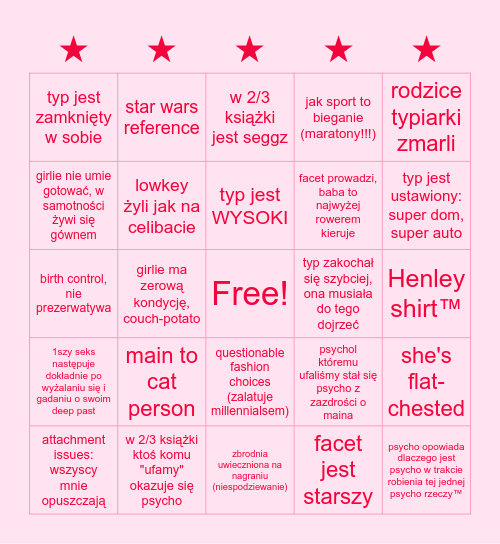 B    I    N    G    O Bingo Card