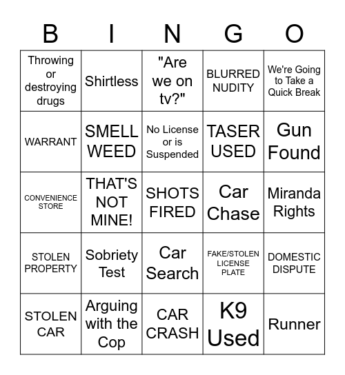 OP Live Bingo Card