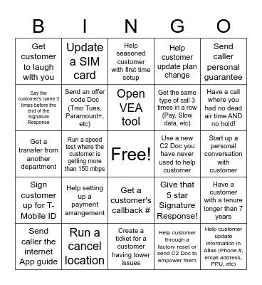 Spar10's Bingo! Bingo Card