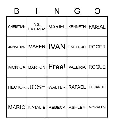 SENIORS 2023 AA Bingo Card