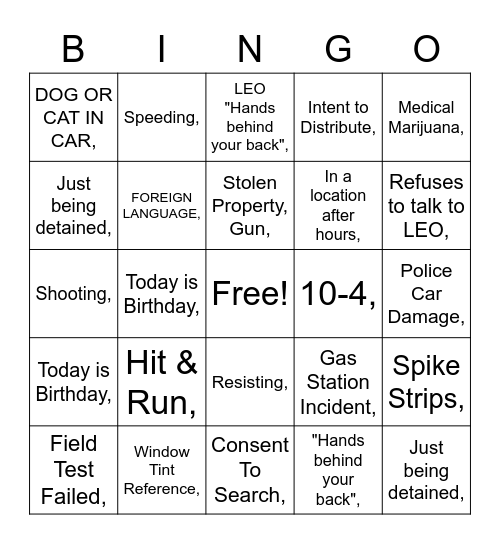 OPL BINGO Card