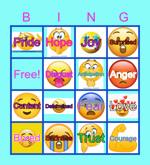 Musical Feelings Bingo! Bingo Card