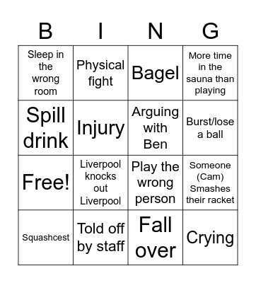 Warwick 2023 Bingo Card