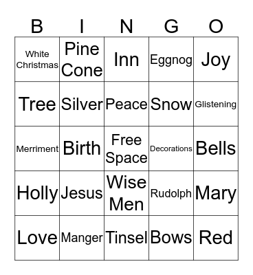 Christmas Bingo Card
