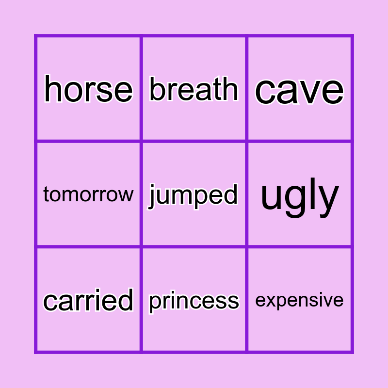 the-paper-bag-princess-bingo-card