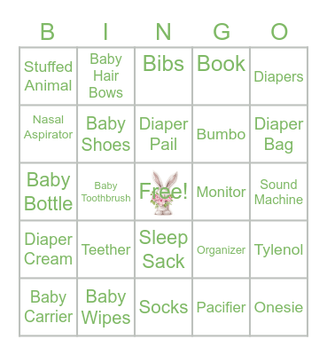 BABY MAGGIE'S GIFT BINGO Card
