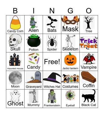 Halloween Bingo Card