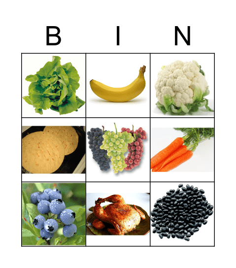 Start Up 2 Unit 9 Lesson 1: Food Bingo Card