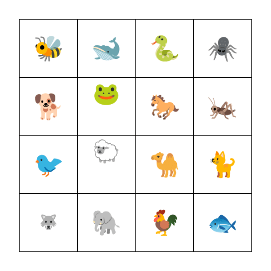 Animals in the Quran/Hadeeth Bingo Card