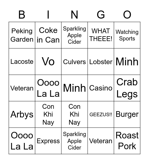 Bingo Card