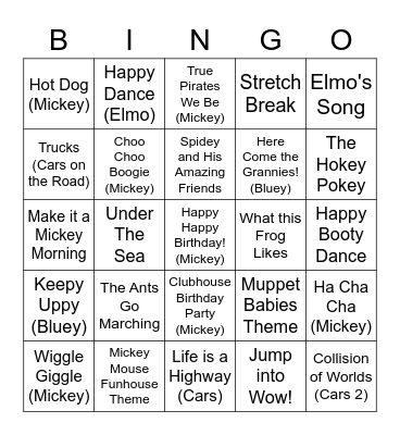 Anderson's 2nd Birthday Bingo! Bingo Card
