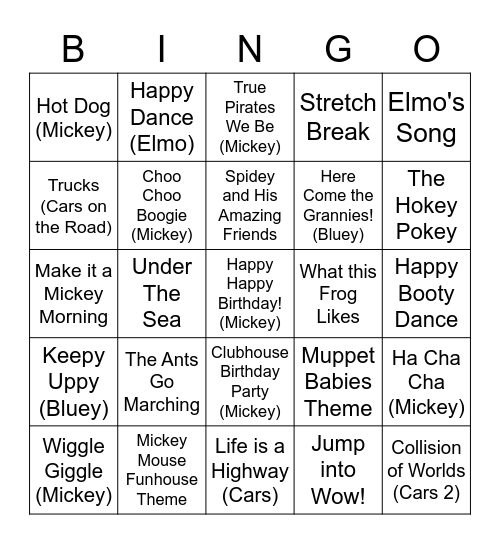 Anderson's 2nd Birthday Bingo! Bingo Card