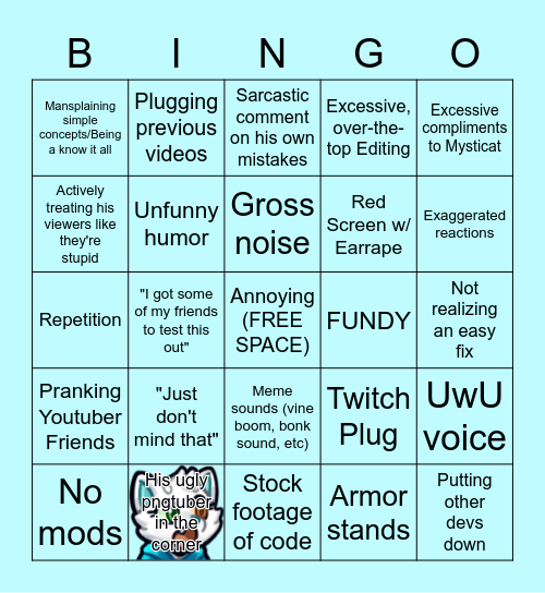 Mysticat Bingo Card