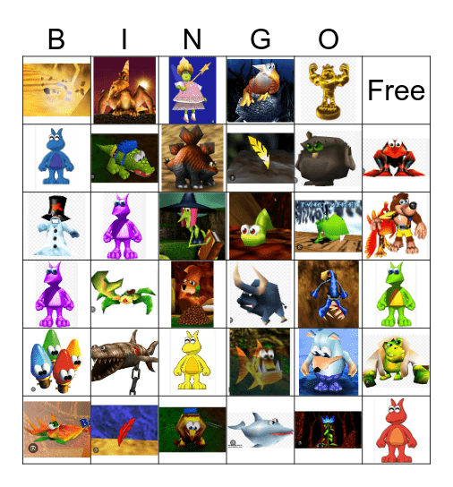 Banjo Kazooie Bingo Card