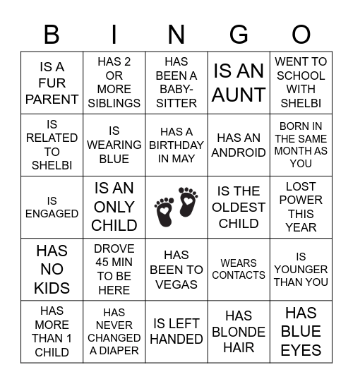 GUEST BINGO Card