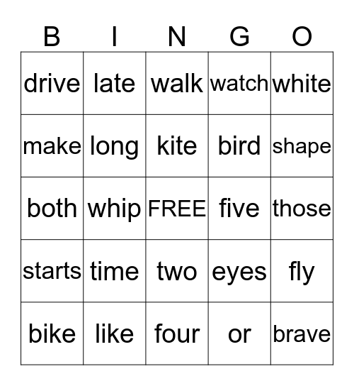 Animal Groups Bingo Card