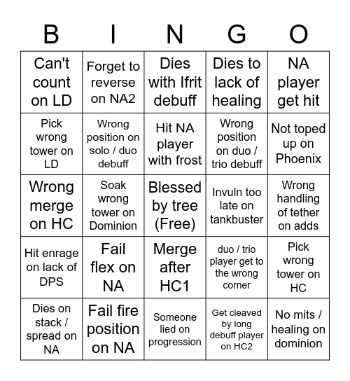 P8S Part 2 meme Bingo Card