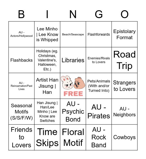 MINSUNG Bingo Card