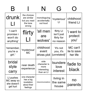 otome bingo Card