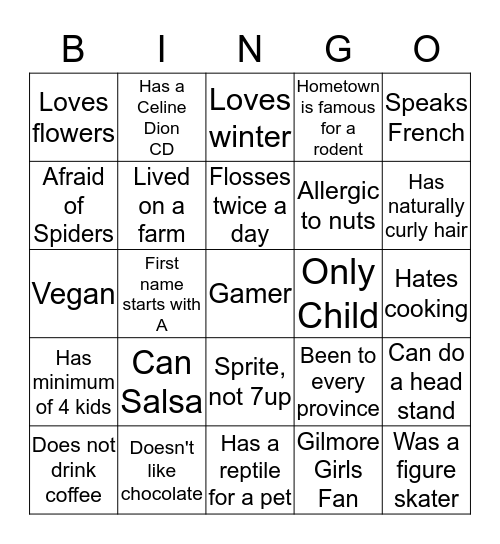 Ice breaker Bingo 2 Bingo Card