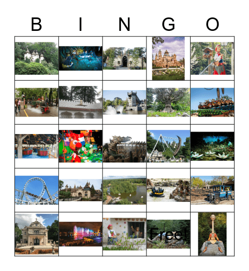 Efteling attracties Bingo Card
