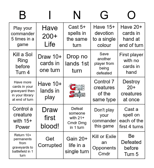 MTG Commander Bingo! Bingo Card