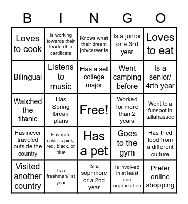 Network Edition Bingo Card